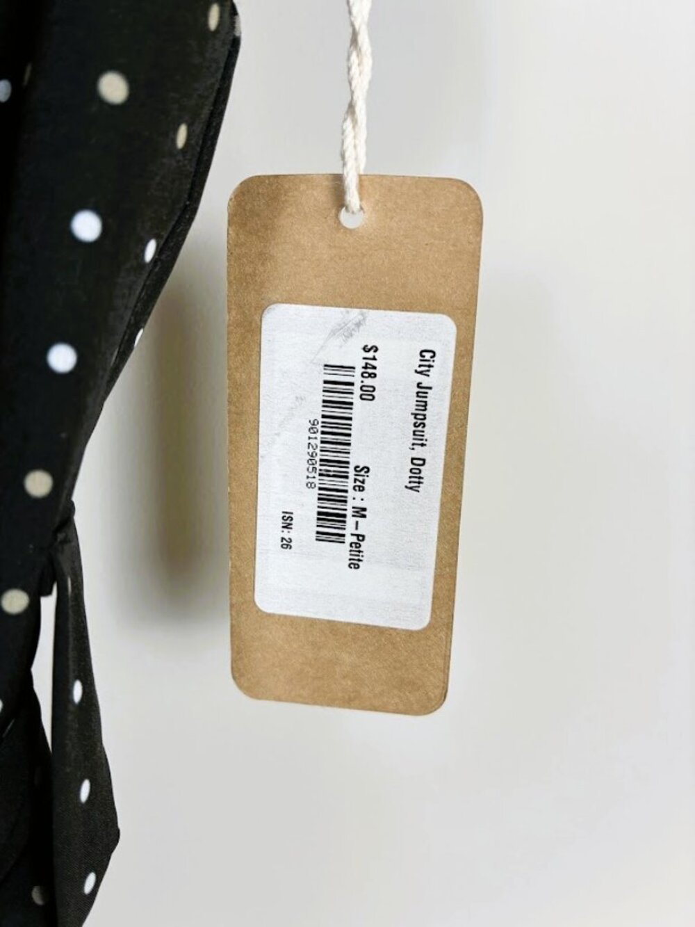 Albion Fit City Jumpsuit in Dotty Black Polka Dot - Size Medium Petite NWT $148 - Picture 7 of 10